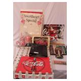 group of coca cola memorabilia