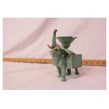 cast elephant ashtray/ cigarette holder