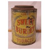 vintage sweet burley tobacco tin