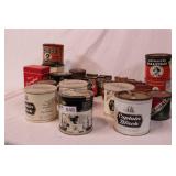group of tobacco tins