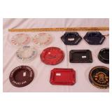 group of vintage ashtrays