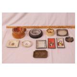 group of vintage ashtrays