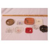 group of vintage ashtrays