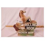 Rolling Rock beer figure