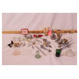 group of liquor bottle pour spouts