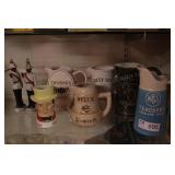 group of ceramic liquor theme pitchers