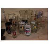 group of various beer glasses