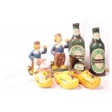 group of Heineken beer displays