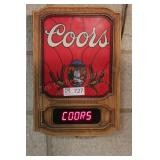 Coors beer clock & Glenlivet scotch lampshade