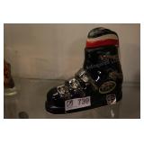 Ezra Brooks ski boot decanter