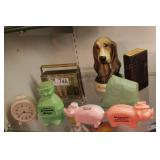 group of Michigan coin bank advertising pieces