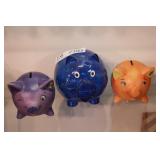 group of piggy banks