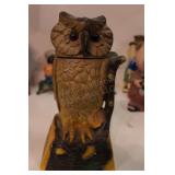 mechanical owl coin bank