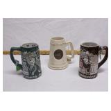 3 hamms beer mugs