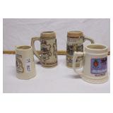 4 Strohs beer mugs