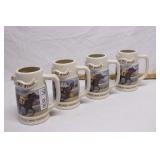 4 Miller high life beer mugs