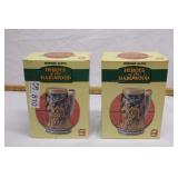 2 Budweiser basketball steins