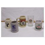 group of beer mugs