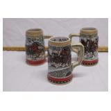 3 collectible beer mugs