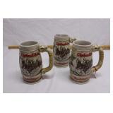 3 collectible beer mugs