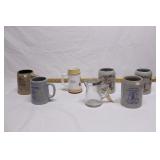 group of beer mugs