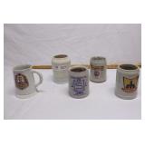 group of beer mugs