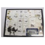 group of cracker jack prizes & enamel pins