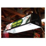 vintage "booth foods" hanging light
