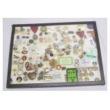 group of vintage pins & buttons