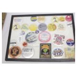 group of buttons & pins