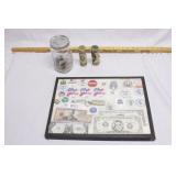 group of vintage political election collectibles