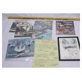 group of vintage boating advertising