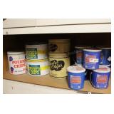 group of vintage food tins