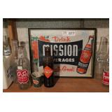 group of vintage soda items