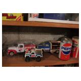 group of Pepsi collectibles