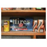 group of vintage root beer collectibles