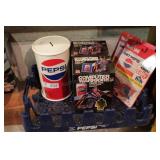 group of Pepsi collectibles