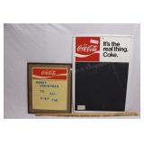 tin coca cola chalkboard & marquee