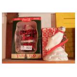 coca cola Santa & polar bear figures