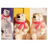3 coca cola polar bear coin banks