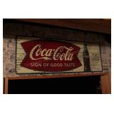 tin coca cola sign