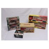 group of coca cola trucks