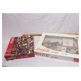 group of coca cola collectibles