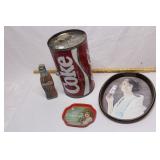 group of coca cola collectibles