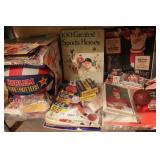 Group of sports memorabilia