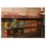 large group of vintage product packaging