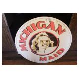 Michigan maid enamel sign