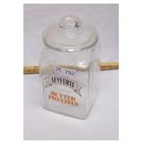 seyferts square glass pretzel jar