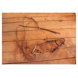 Leather Show Bridle w/Copper Mouth Snaffle Bit