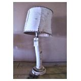 Birch Wood Lamp w/Birch Bark Shade